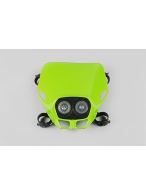 Универсална маска с фар UFO Firefly Twins 12V/35W - Neon Green